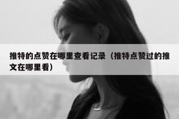 推特的点赞在哪里查看记录（推特点赞过的推文在哪里看）