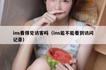 ins看得见访客吗（ins能不能看到访问记录）