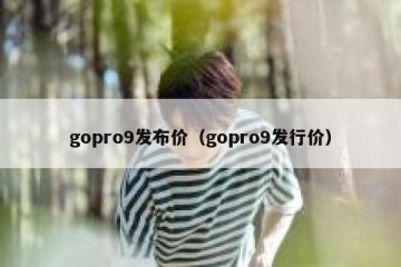 gopro9发布价（gopro9发行价）