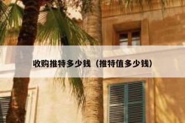 收购推特多少钱（推特值多少钱）