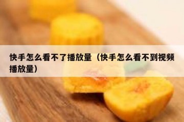 快手怎么看不了播放量（快手怎么看不到视频播放量）