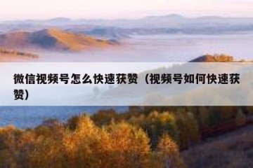 微信视频号怎么快速获赞（视频号如何快速获赞）