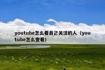 youtube怎么看自己关注的人（youtube怎么查看）