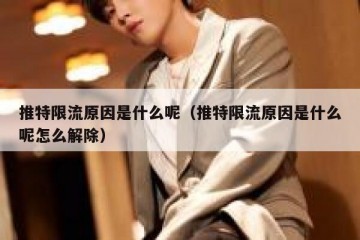 推特限流原因是什么呢（推特限流原因是什么呢怎么解除）