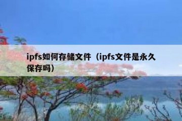 ipfs如何存储文件（ipfs文件是永久保存吗）