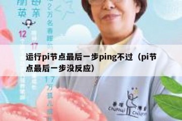 运行pi节点最后一步ping不过（pi节点最后一步没反应）