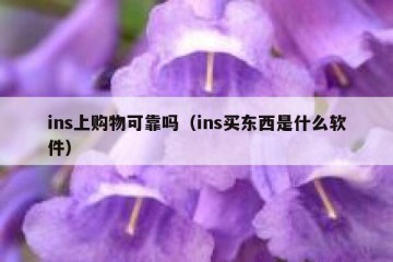 ins上购物可靠吗（ins买东西是什么软件）