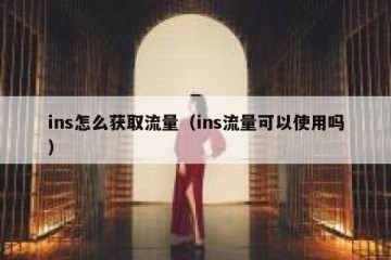 ins怎么获取流量（ins流量可以使用吗）