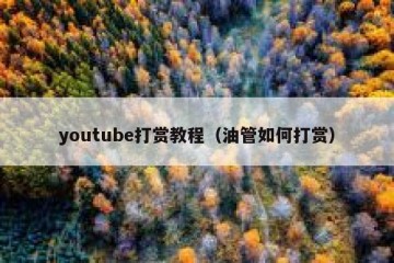 youtube打赏教程（油管如何打赏）