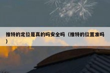 推特的定位是真的吗安全吗（推特的位置准吗）