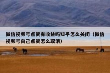 微信视频号点赞有收益吗知乎怎么关闭（微信视频号自己点赞怎么取消）