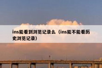 ins能看到浏览记录么（ins能不能看历史浏览记录）