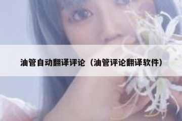 油管自动翻译评论（油管评论翻译软件）