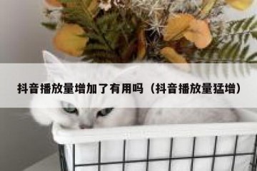 抖音播放量增加了有用吗（抖音播放量猛增）