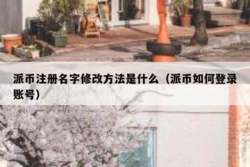 派币注册名字修改方法是什么（派币如何登录账号）