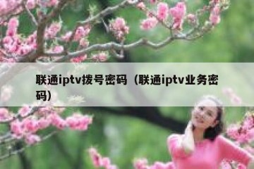 联通iptv拨号密码（联通iptv业务密码）