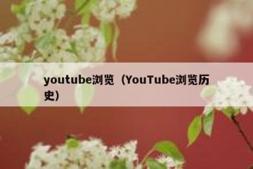 youtube浏览（YouTube浏览历史）