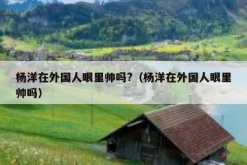 杨洋在外国人眼里帅吗?（杨洋在外国人眼里帅吗）