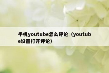 手机youtube怎么评论（youtube设置打开评论）