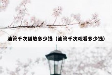 油管千次播放多少钱（油管千次观看多少钱）