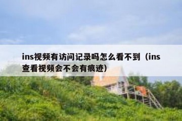 ins视频有访问记录吗怎么看不到（ins查看视频会不会有痕迹）