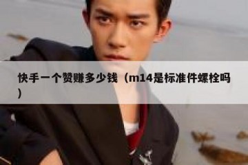 快手一个赞赚多少钱（m14是标准件螺栓吗）