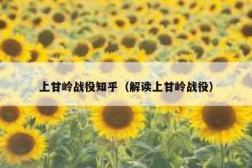 上甘岭战役知乎（解读上甘岭战役）