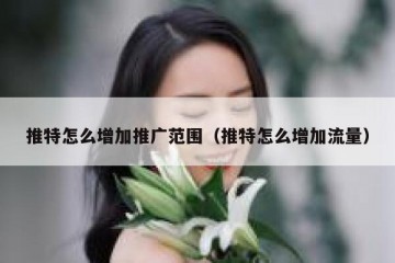 推特怎么增加推广范围（推特怎么增加流量）