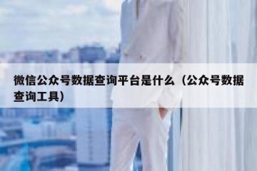 微信公众号数据查询平台是什么（公众号数据查询工具）
