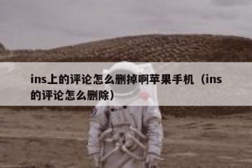 ins上的评论怎么删掉啊苹果手机（ins的评论怎么删除）