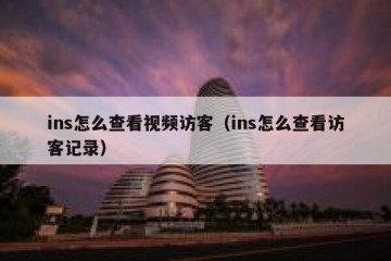 ins怎么查看视频访客（ins怎么查看访客记录）