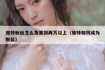 推特粉丝怎么发展到两万以上（推特如何成为粉丝）