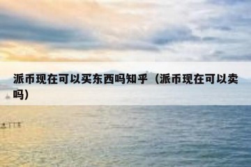 派币现在可以买东西吗知乎（派币现在可以卖吗）