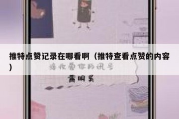 推特点赞记录在哪看啊（推特查看点赞的内容）