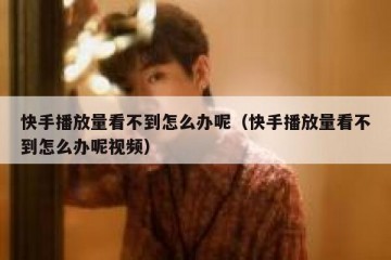 快手播放量看不到怎么办呢（快手播放量看不到怎么办呢视频）
