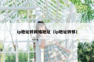 ip地址转网络地址（ip地址转移）