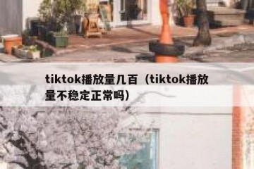 tiktok播放量几百（tiktok播放量不稳定正常吗）