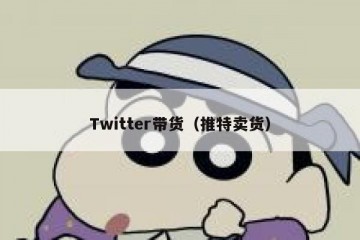 Twitter带货（推特卖货）