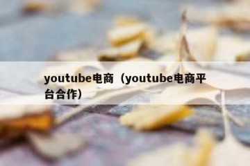 youtube电商（youtube电商平台合作）