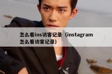 怎么看ins访客记录（instagram怎么看访客记录）