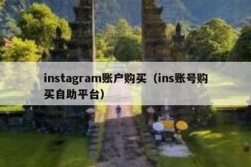 instagram账户购买（ins账号购买自助平台）
