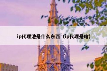 ip代理池是什么东西（ip代理是啥）