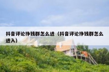 抖音评论挣钱群怎么进（抖音评论挣钱群怎么进入）