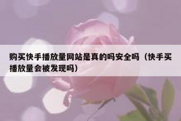 购买快手播放量网站是真的吗安全吗（快手买播放量会被发现吗）