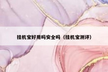 挂机宝好用吗安全吗（挂机宝测评）