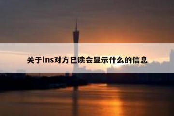 关于ins对方已读会显示什么的信息