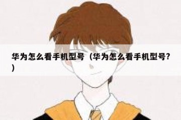 华为怎么看手机型号（华为怎么看手机型号?）