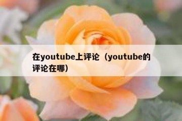 在youtube上评论（youtube的评论在哪）