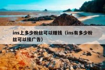 ins上多少粉丝可以赚钱（ins有多少粉丝可以接广告）