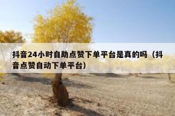 抖音24小时自助点赞下单平台是真的吗（抖音点赞自动下单平台）